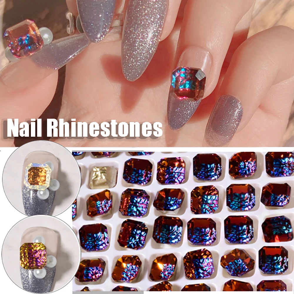 

3D Shiny DIY Relief Lotus Diamonds Nail Crystal Jewelry Nail Rhinestones Nail Art Decorations Manicure Ornaments