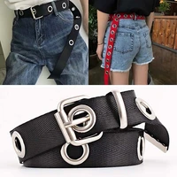 women man canvas belt boy girl big hole canvas long casual belt waist belt cummerbunds metal female belt cinto cinturon mujer