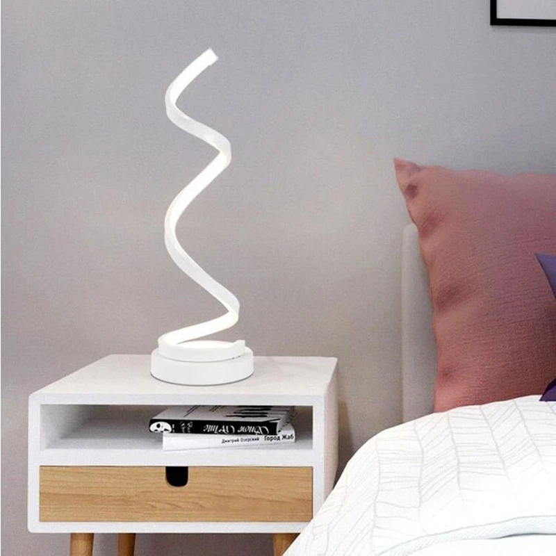 Светодиодный спиральный Настольный светильник украшение для дома гостиной