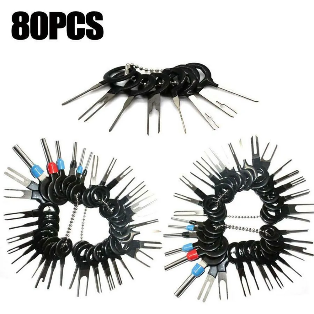 

80pcs Puller Tool Motorist Kit Wires Pin Extractor Automotive Stylus Tooling Set Car Terminals Removal Auto Disassembly Tooling