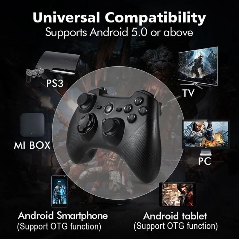 Esm-9101 геймпад для Xiaomi Mi Tv Box 3 S игровой контроллер с двойной вибрацией Turbo Android ПК Ps3