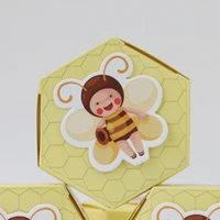 20pcs baby shower cute yellow bee european style favors candy dragee baptism cake gift box packaging bonbonniere supplies