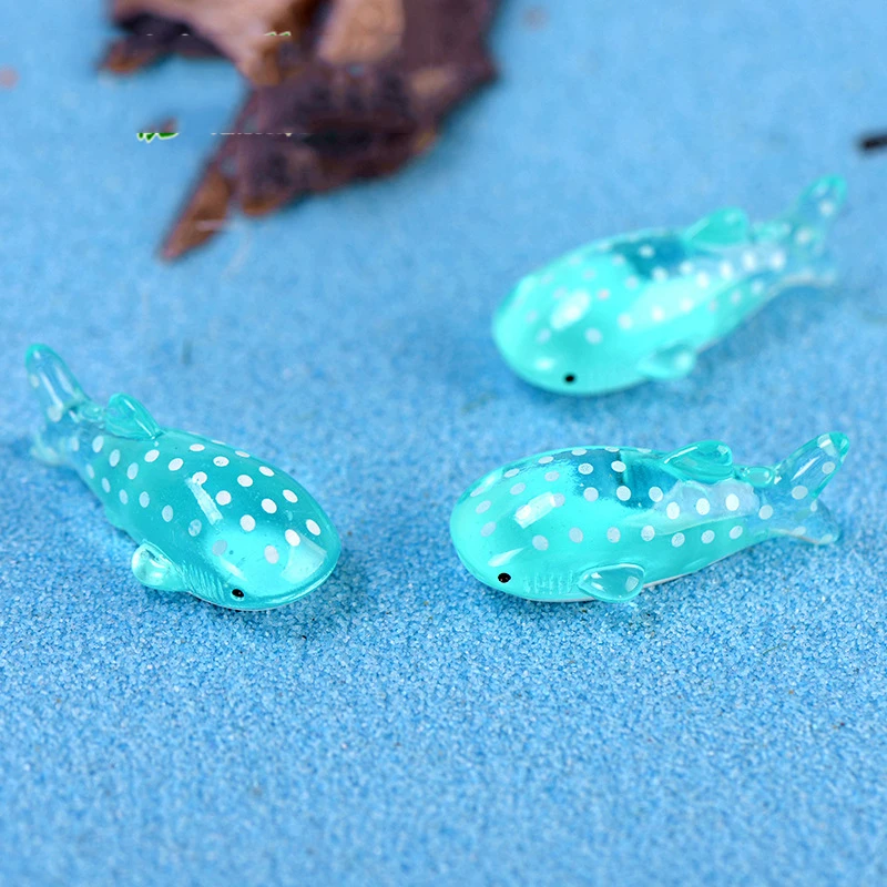 Миниатюрная Статуэтка мини-пятнистых акул горшок Сказочная искусственная смола