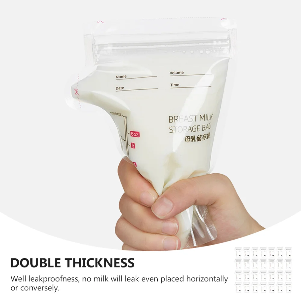 

30pcs 200ml Breast Bags Leakproof Storage Bag Portable Breast Bags