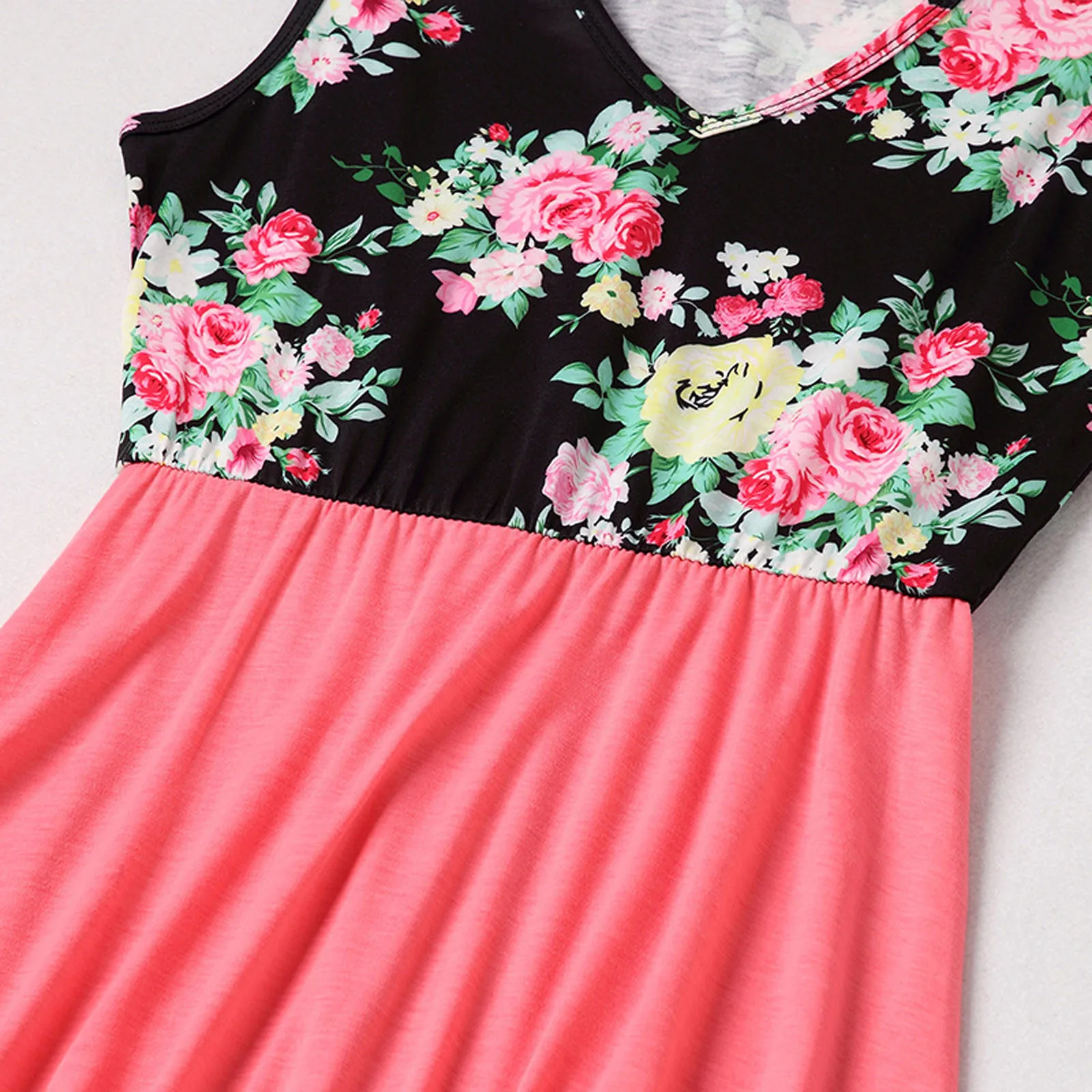 

2021 Mommy And Girls Dresses Casual Family Outfits Summer Matching Maxi Dress