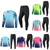new goalkeeper mens customized football jerseys uniforms tracksuit soccer clothes sets tracksuit long sleeve football uniform