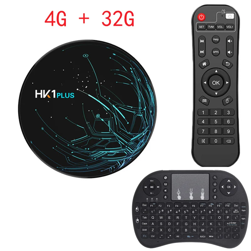 4G 32G Add keyboard HK1 плюс Android 9,0 Смарт ТВ коробка 4 Гб 64 Гб Amlogic S905X2 двойной Wifi BT4.0 USB3.0 H.265 4K Netflix Youtube Google Play HK1 MAX - Цвет: 4G 32G Add keyboard