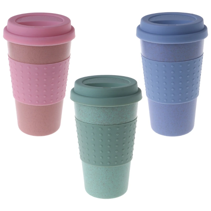 Портативная модная кофейная чайная чашка пшеничная соломенная дорожная с