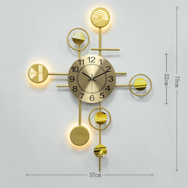 

Nordic Large Wall Clock Modern Design Living Room Art Digital Luxury Creative Wall Clock Silent Reloj De Pared Home Decor DG50WC