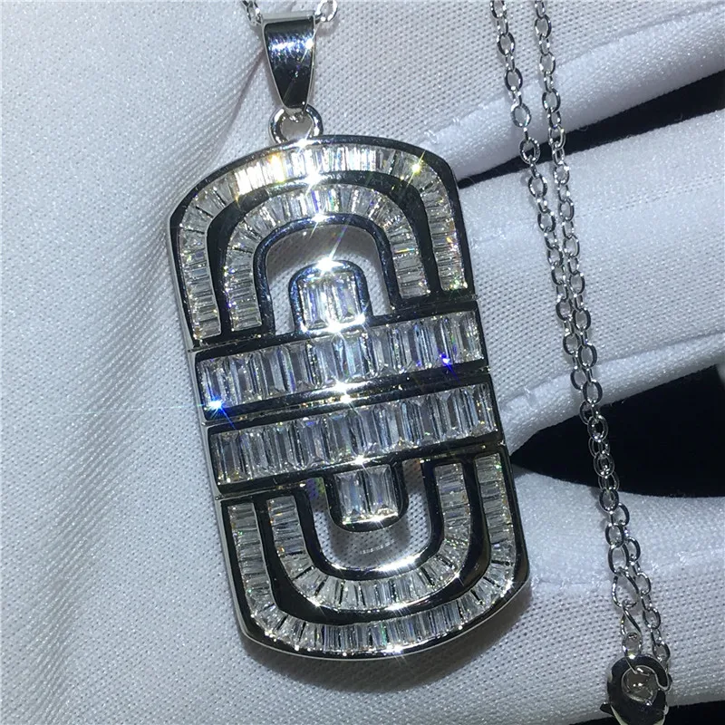 Винтажное ожерелье с подвеской в виде бриллианта искусственный циркон Роскошный