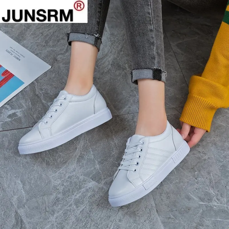 

New Breathable Women Casual Shoes Fashion Comfortable Lace-up Women White Sneaker Shoes Woman Solid Color Vulcanized Women Shoes