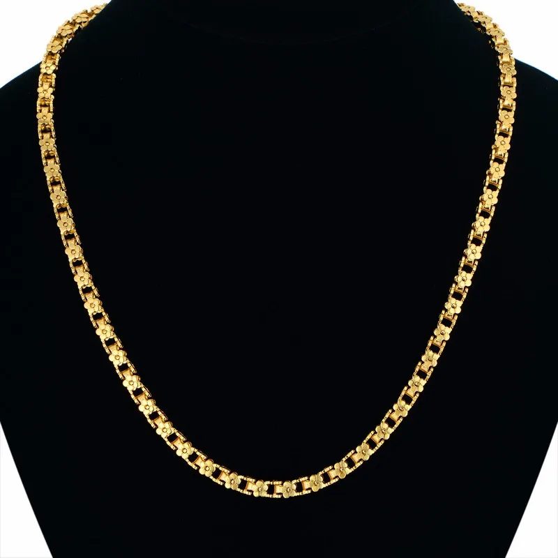 

16-30 Inch 4MM Men Chain Necklaces Miami Cuba Link Box Hip Hop Vintage Choker Punk Jewelry Gifts 2021 New