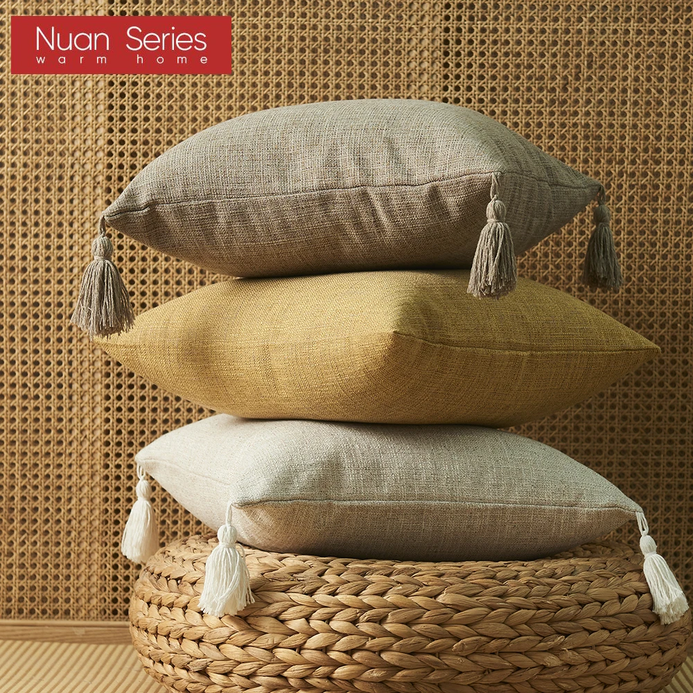 

2021 Cushion Cover 45x45cm Decorative Cotton Linen Pillow Case Living Room Decoration Sofa Home Decor Throw Pillows Square