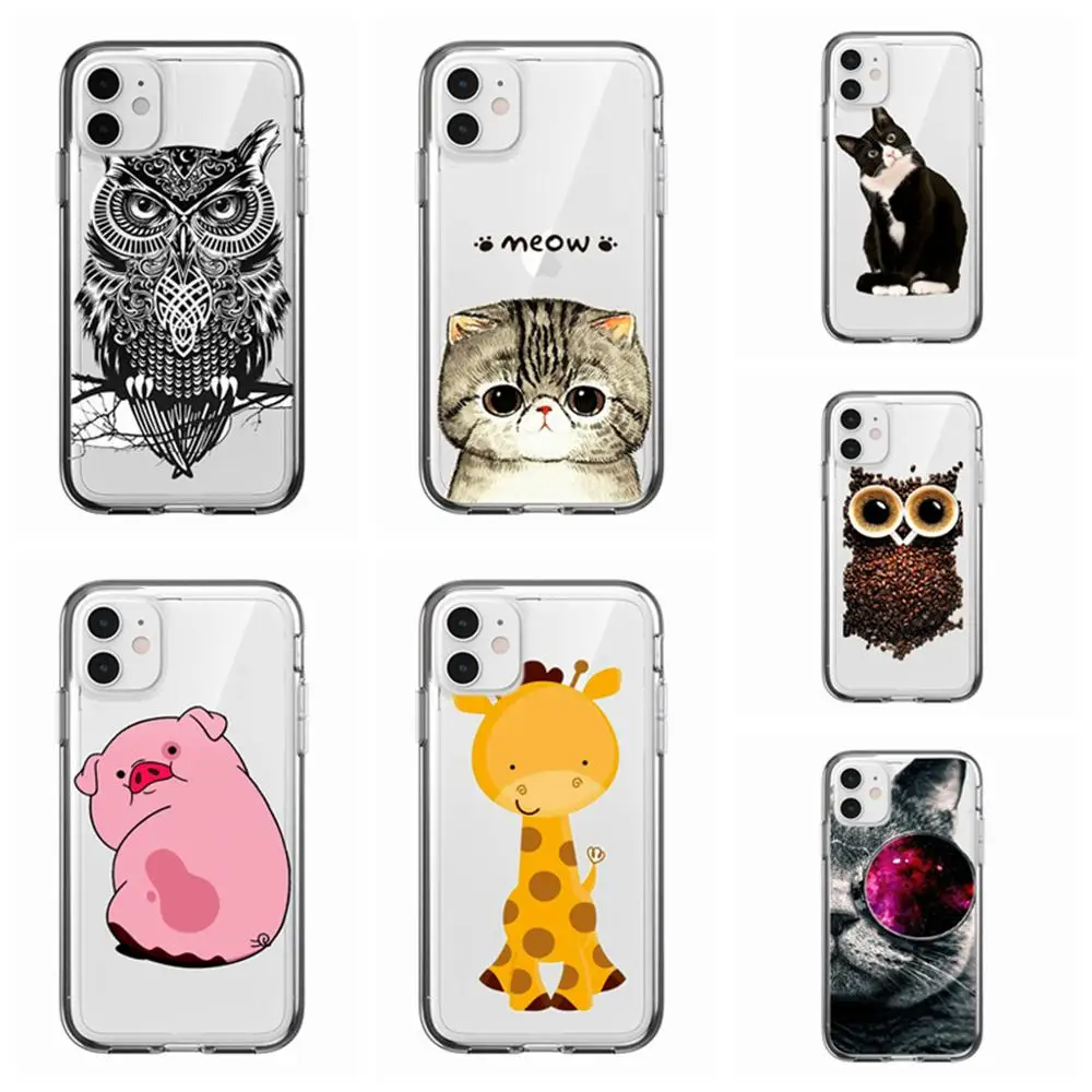Милый мультяшный Новый чехол для iPhone 6 6s 7 8 Plus x xs xr max 11pro SE2 силиконовый мягкий ТПУ