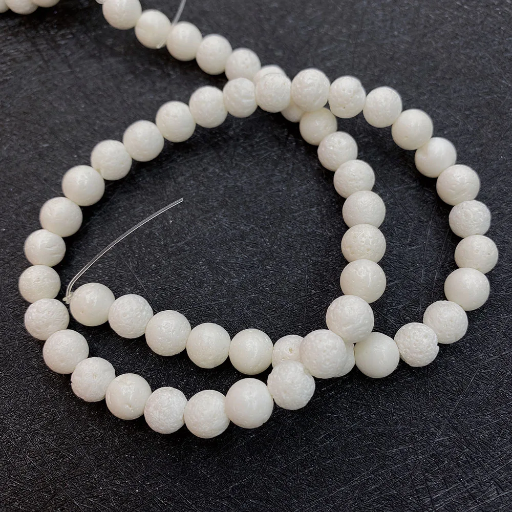 

Synthetic Coral Beads Round Shape White Beaded Batch Is Suitable for Making Exquisite Earrings Jewelry Accessories Size 6-20 mm
