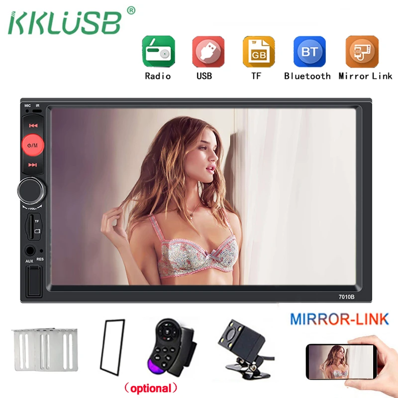 7010B 2 din автомагнитола 7 &quotHD Авторадио мультимедийный плеер 2DIN сенсорный экран