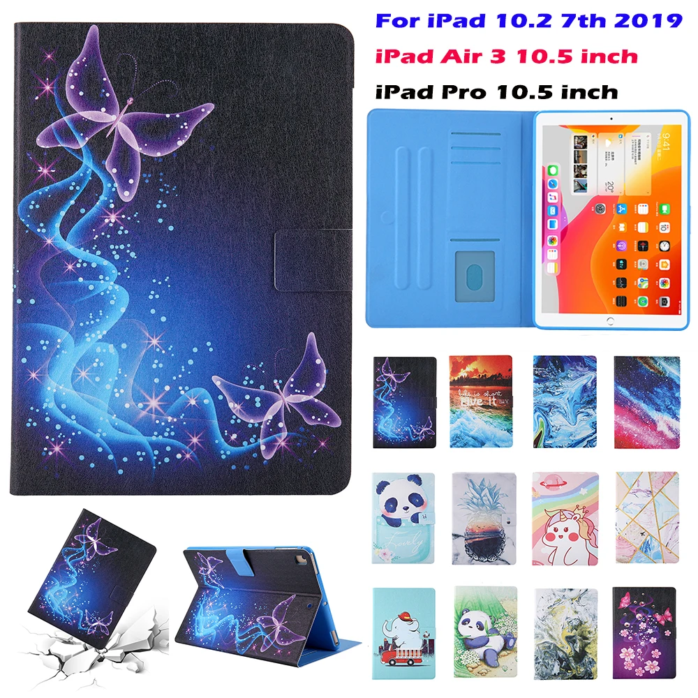 Чехол для iPad 7 10 2 чехол Air 3 Pro 5 защитный из искусственной кожи с подставкой и