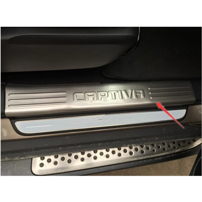 

Free shipping for Chevrolet Captiva 2012-2017 stainless steel scuff plate inside door sill 4pcs/set