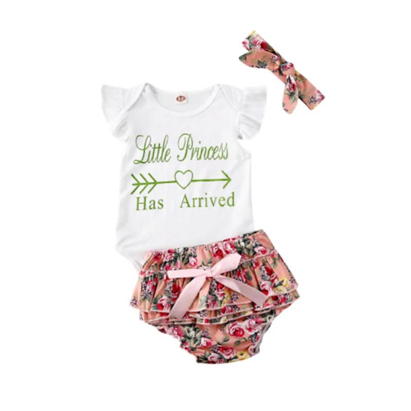 

3 шт., детское боди с шортами и юбкой