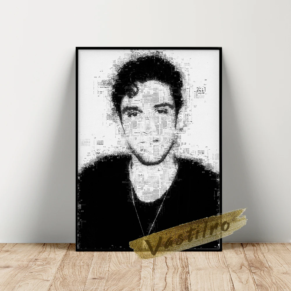 

Lauv Creation Prevalent Singer Portrait Black White Poster Fashion Music Album Art Prints Coffee Shop Wall Decor Canvas Painting