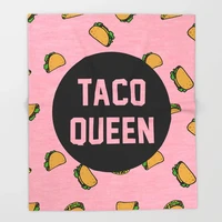 tortilla blanket taco queen pink fleece blankets and throw for plane travel christmas decorations for home