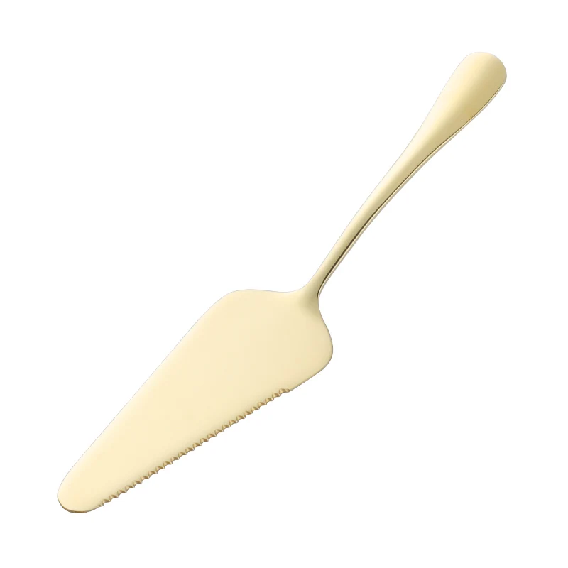 Pale Gold 9,25 ''304 нержавеющая сталь Торт Пицца лопатка для торта нож 9 цветов масло нож торт для пирога/пиццы/сыра обслуживание инструменты лопатки - Цвет: Pale Gold