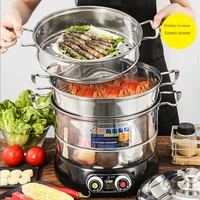 sudier stainless steel electric steamer multifunctional household three story kitchen appliances automatic power off timing