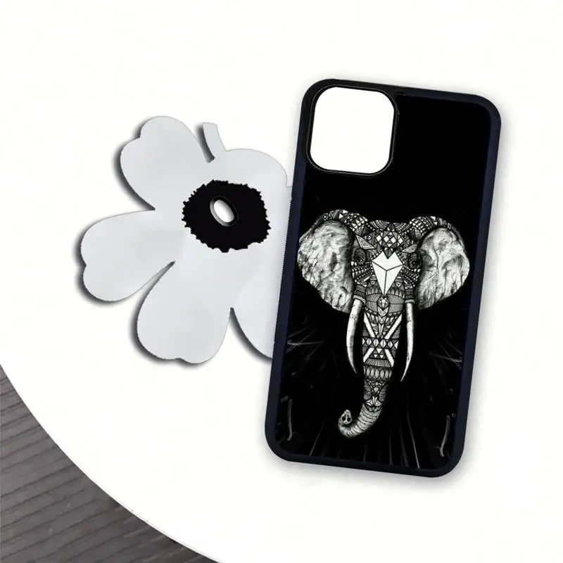 

Indian Animal Elephant Transparent case cover for iphone se 2020 6 6s 7 8 plus x xs max xr 11 12 pro max coque