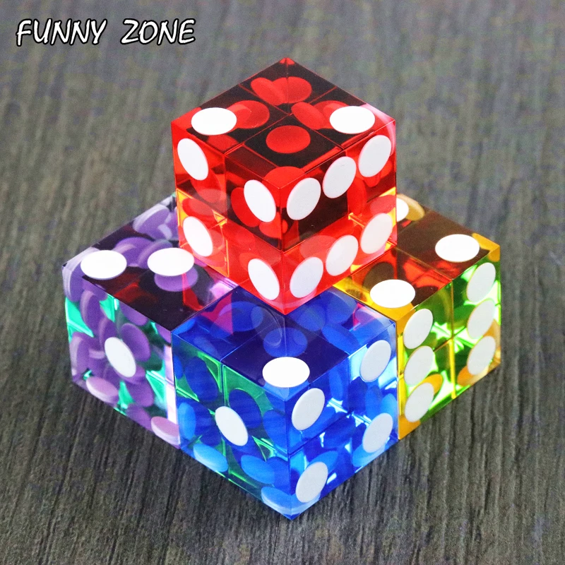 Желтые кости для казино 19 мм класс 1 шт бритвенная кромка полупрозрачная форма со