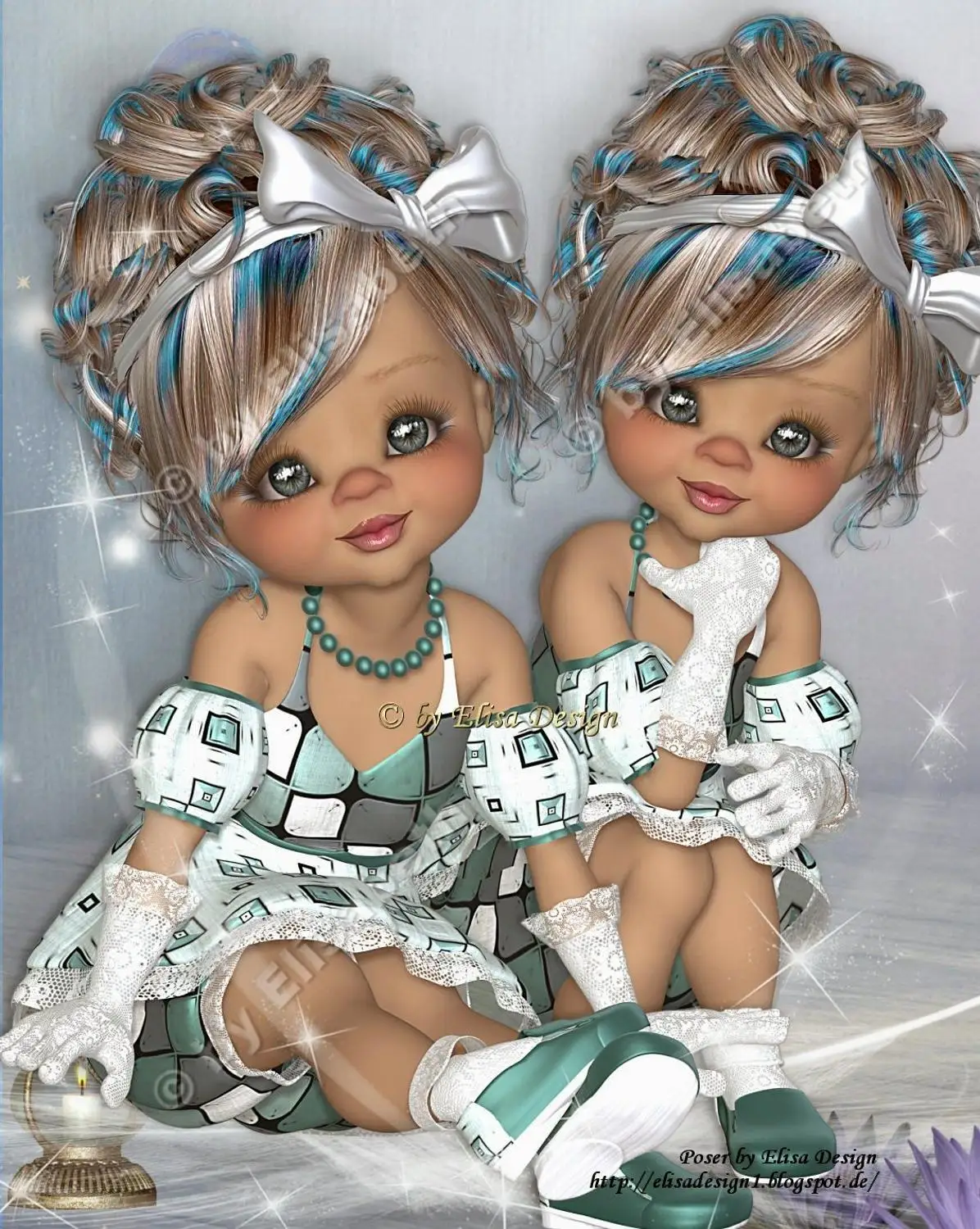 Double doll DIY 5D Diamond Painting by Number Kits Full Round Drill Rhinestone Embroidery Cross Stitch Gifts | Дом и сад