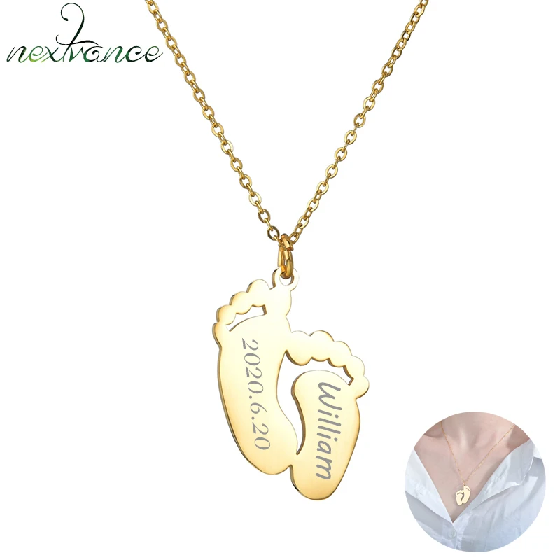 Ожерелья на заказ Nextvance из нержавеющей стали с гравировкой имени и даты украшения