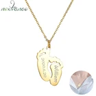 Ожерелья на заказ Nextvance из нержавеющей стали с гравировкой имени и даты, украшения для ног, подарок на день рождения