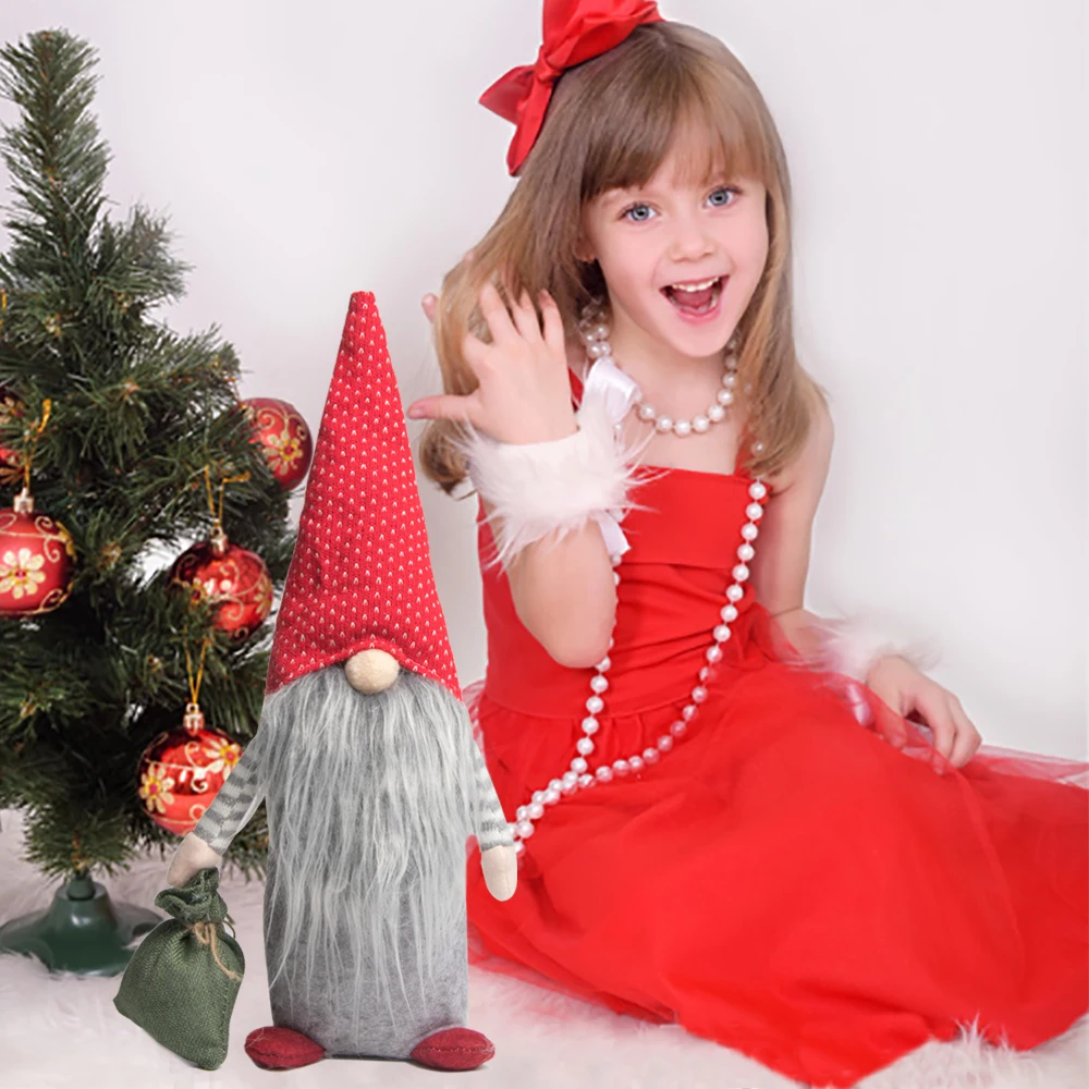 15inch Creative Christmas Swedish Gnome gift bag Tomte Gonme Large Stuffed Toy Elf Christmas Decoration For Home New Year Decor