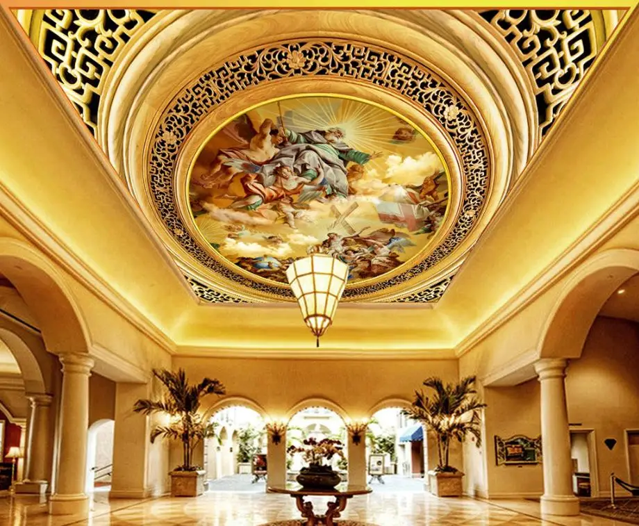 Фото 3d обои Европейский герой Бог 3D потолок гостиная спальня настенные фрески