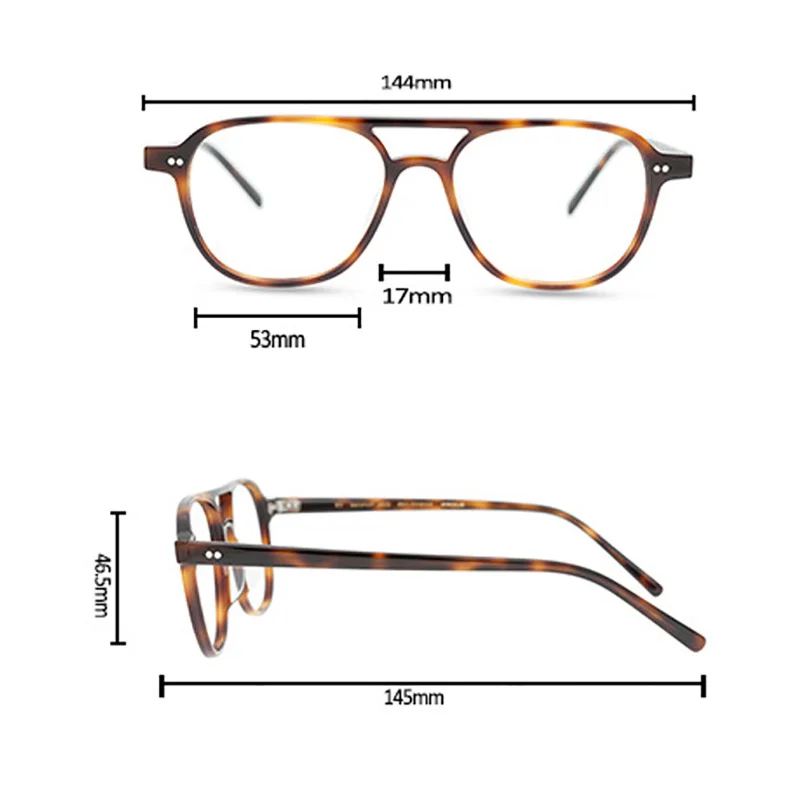 Zerosun оправа для очков мужские очки с двойным мостом Модные прозрачные линзы