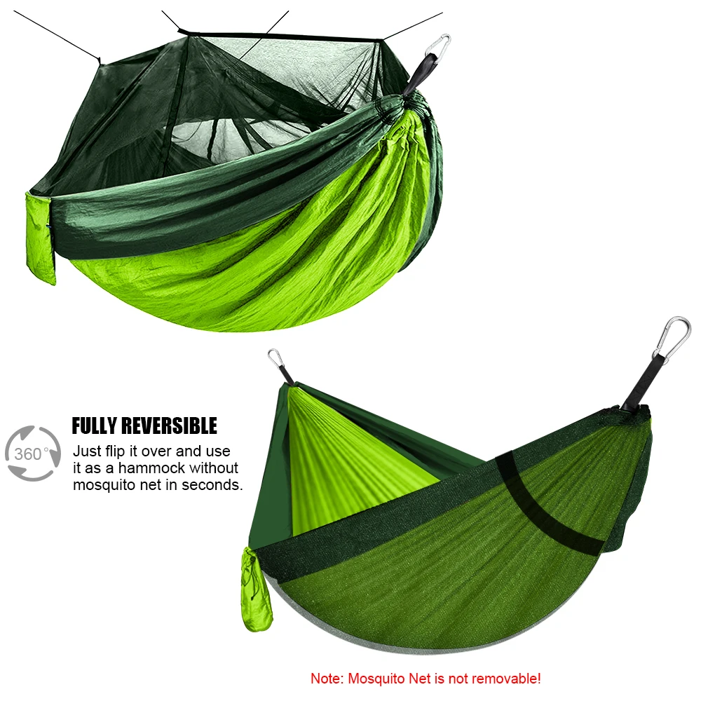 Портативный гамак-парашют для кемпинга с москитной сеткой сада выживания отдыха