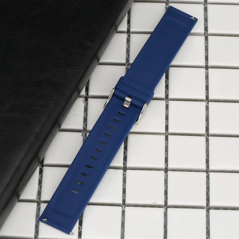 Красочные мягкие силиконовые Ремешки для наручных часов мужчин и женщин 20 мм 22