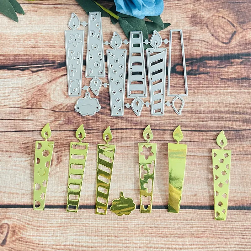 

Украшение в виде свечи металлические штампы для высечки «сделай сам» Скрапбукинг Бумажные карты тиснение ремесло высечка ручная работа