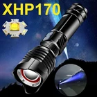 Новый мощный светодиодный фонарик XHP170, 900000 лм, USB, перезаряжаемый фонарик XHP90.2, высокомощный тактический фонарик 18650, фонарь для охоты