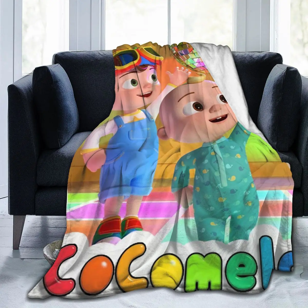 

Ultra Soft Sofa Blanket Cover Blanket Cartoon Cartoon Bedding Flannel Plied Sofa Bedroom Decor for Children and Adults Black 2-3