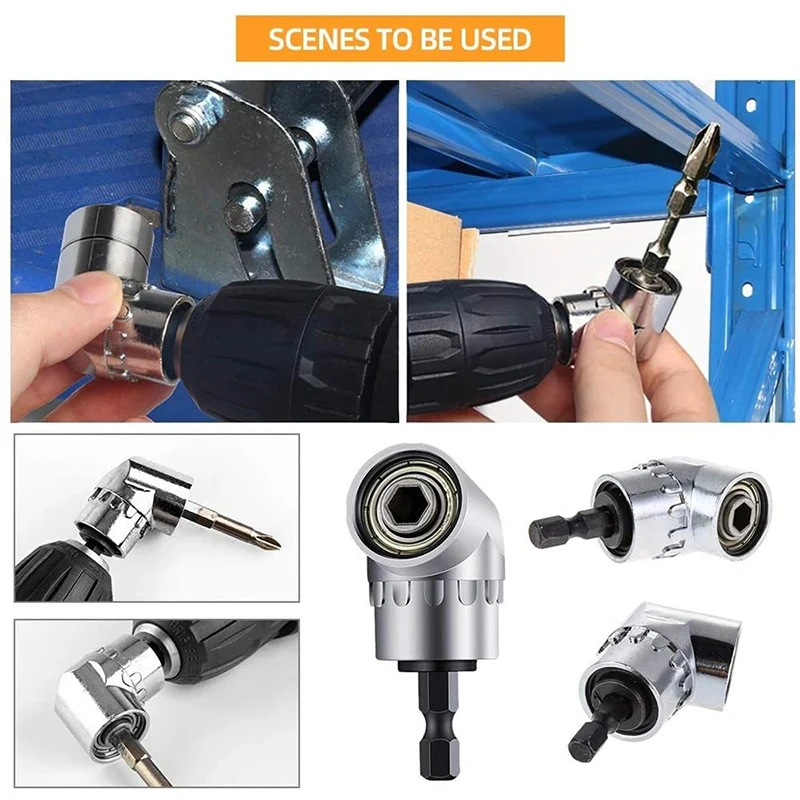 

16Pcs/set Flexible Shaft Hex Shank Drill Nut Driver Bit +Universal Socket Adapter+Screwdriver Bit+Right Angle Drill Extension
