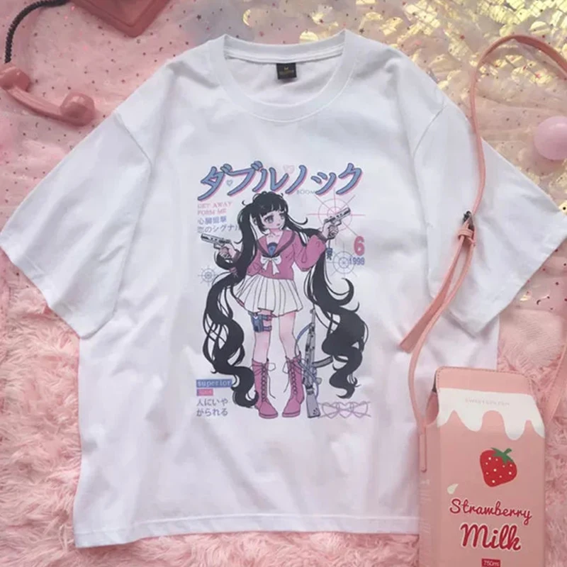 

Women's t-shirts Pure cotton short-sleeved women's summer white t-shirt clothes loose top half sleeves t-shirt Harajuku vintage