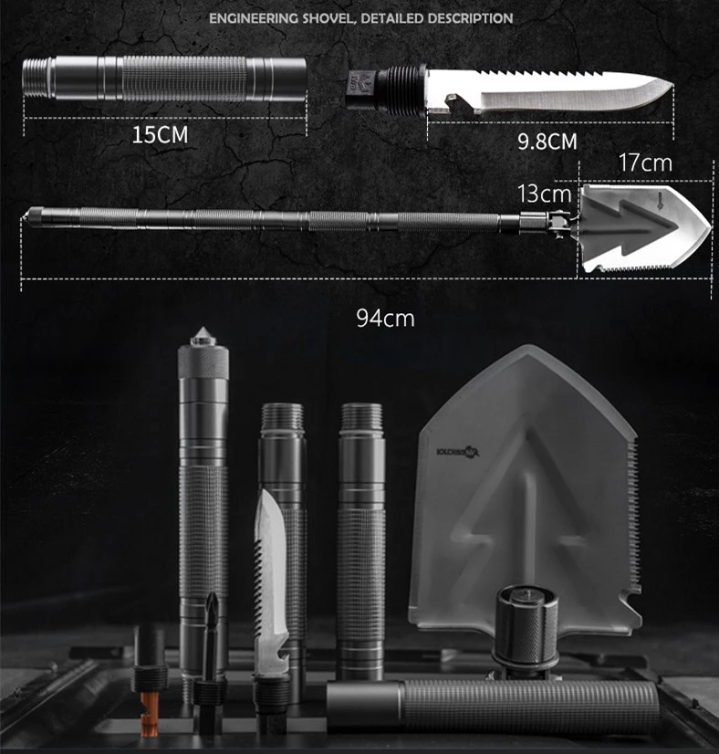 D10 уличная Военная Тактическая Лопата для кемпинга Многофункциональный