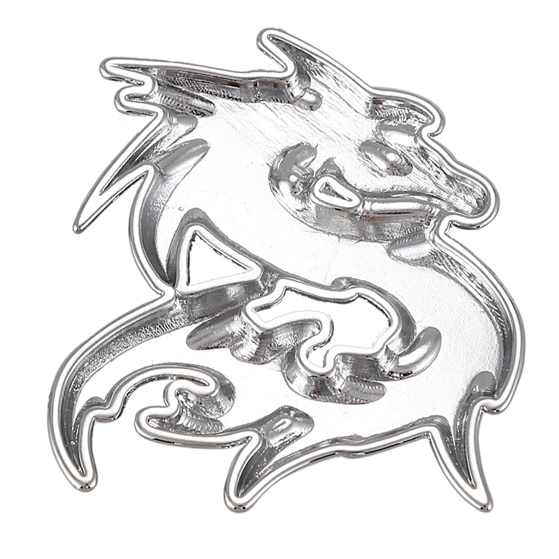 2 шт. Автомобильная серебристая металлическая 3D эмблема дракона Знак Наклейка на