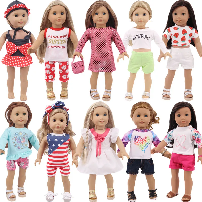 Кукольная одежда 2 шт./компл. юбка для куклы 18 дюймов американская кукла 43 см |