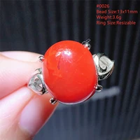 genuine natural south red agate adjustable ring woman men agate oval 925 sterling silver jewelry crystal agate ring aaaaaa