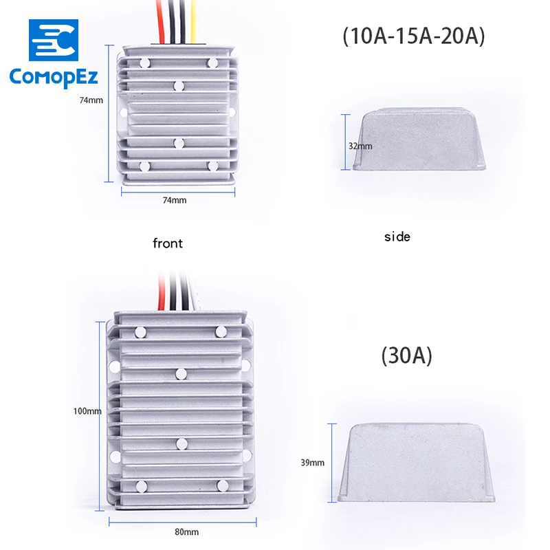 DC 12V Converter 36V to 1A 2A 3A 10A 15A 20A 30A Waterproof Buck Step Down Regulator Voltage Power Converters for Solar | Обустройство