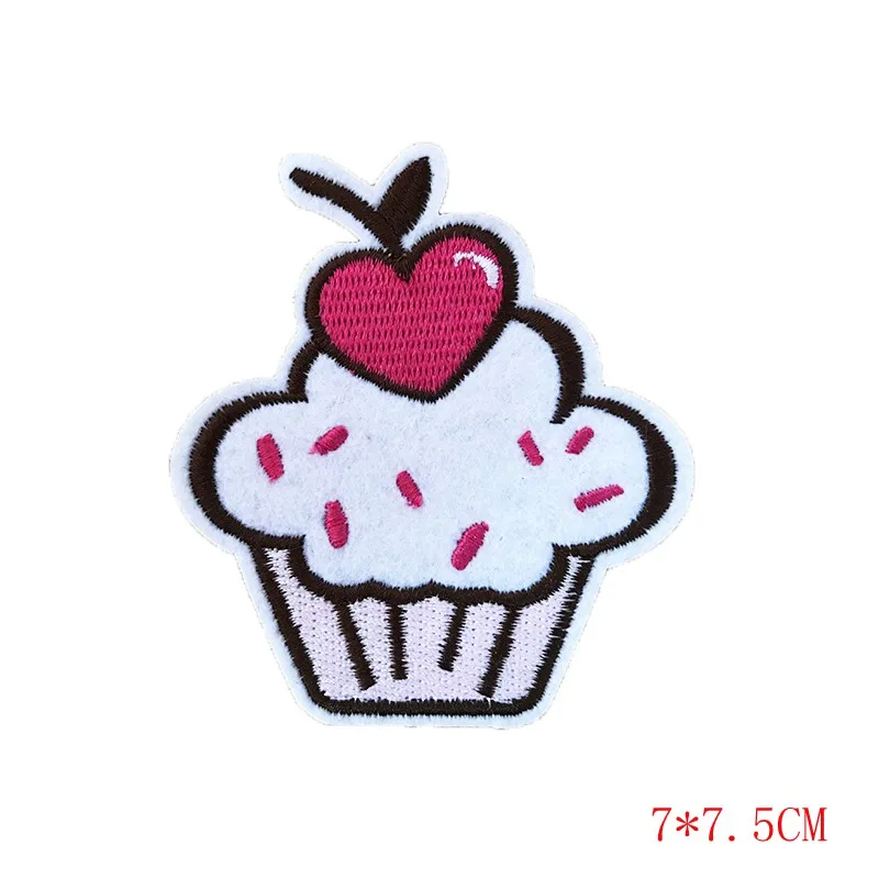 DIY мультяшный пищевой патч вышитые патчи для одежды железная деталь радужные