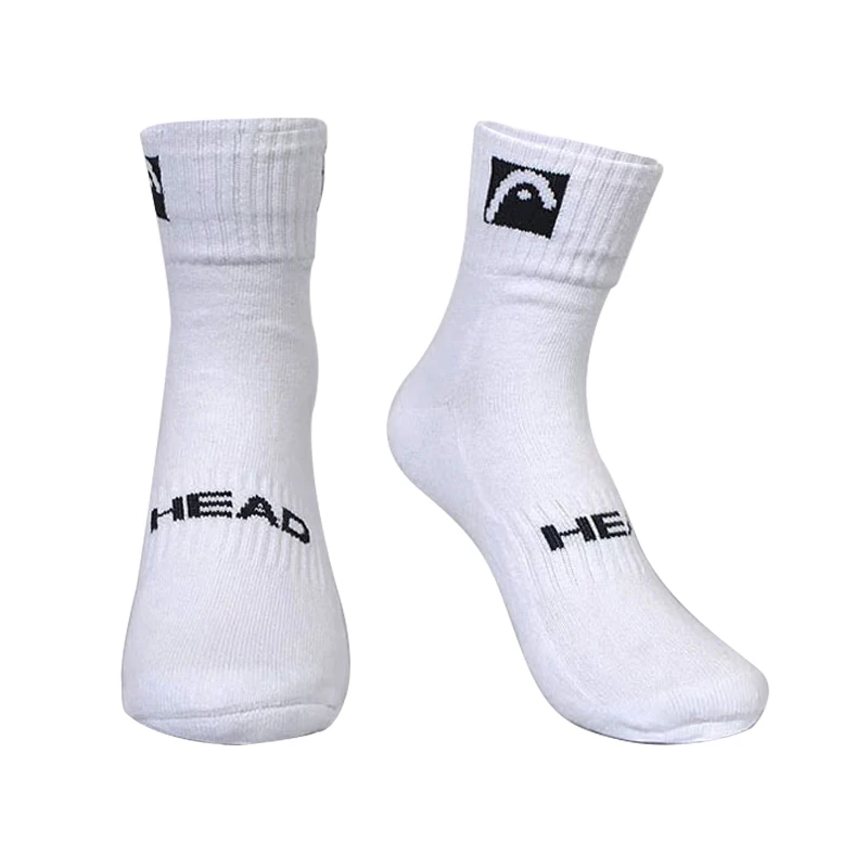 HEAD Tennis Squash Sports Socks Women Men Tennis Badminton Training Gym Knee-High Socks Thick Towel Bottom Cotton Sports Socks