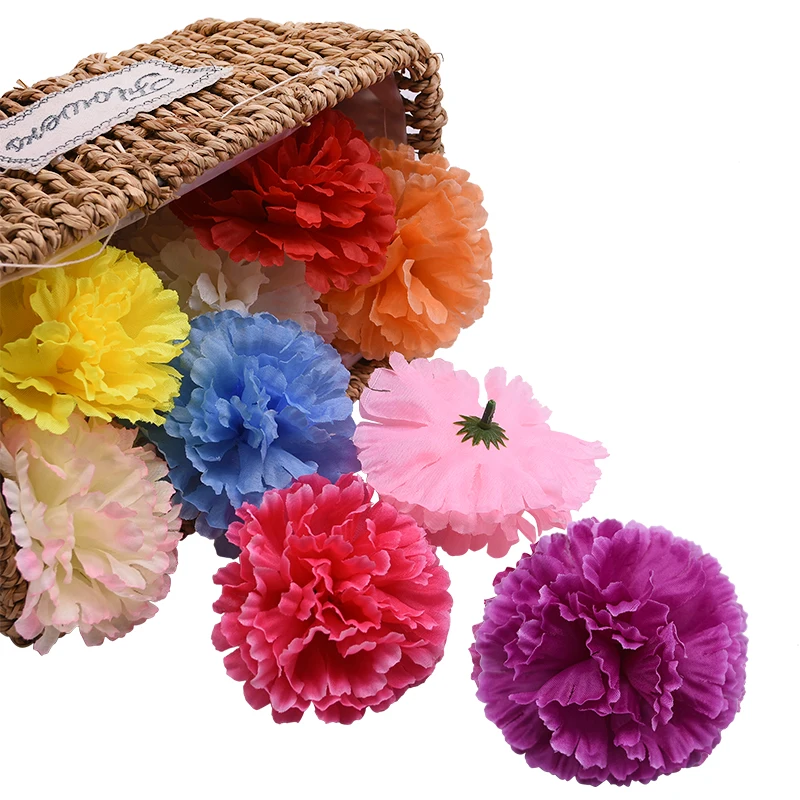 Помпон гвоздики искусственный шелковая Цветочная головка 20 шт. искусственные